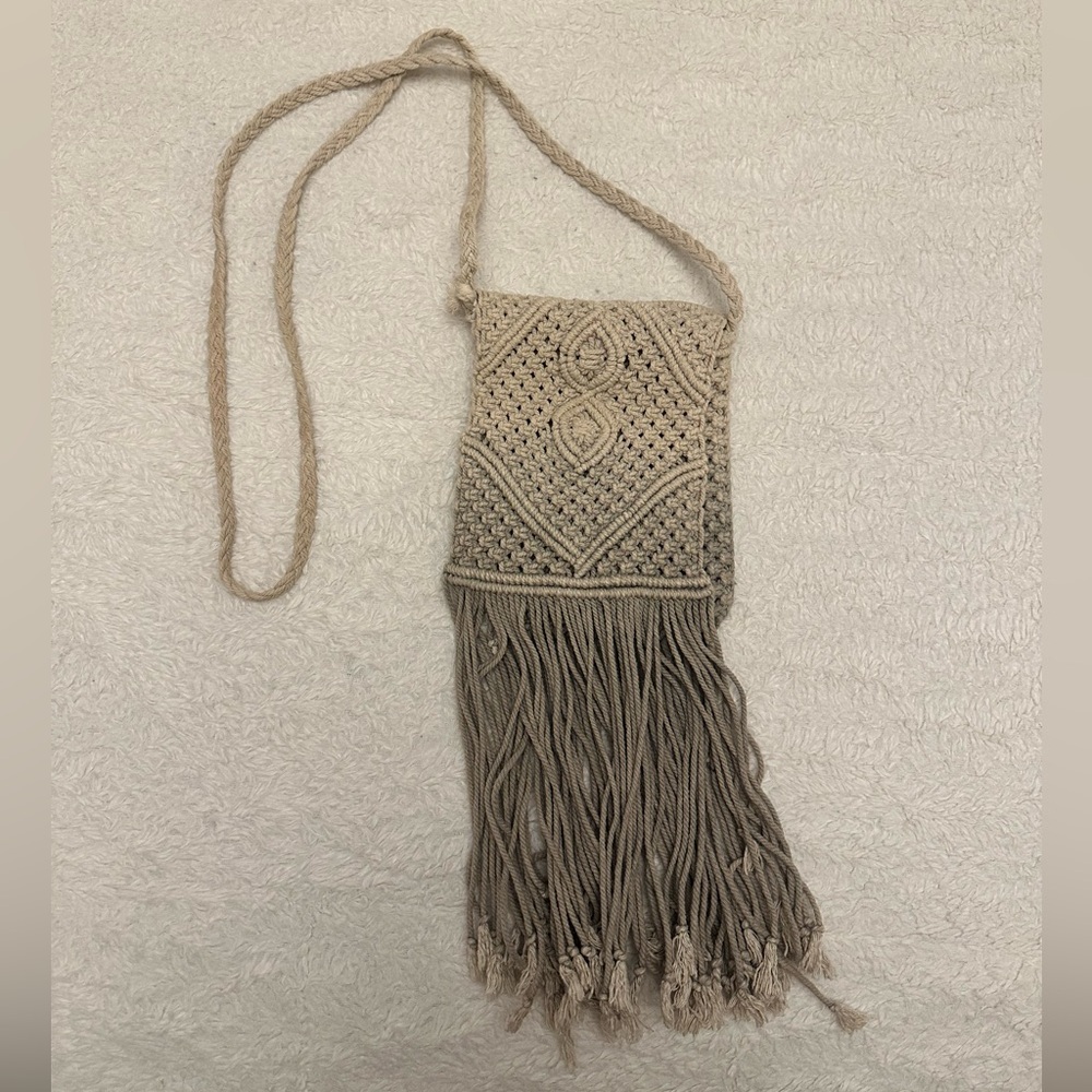 Ecote Urban Outfitters Boho Fringe Crochet Purse Crossbody Bag